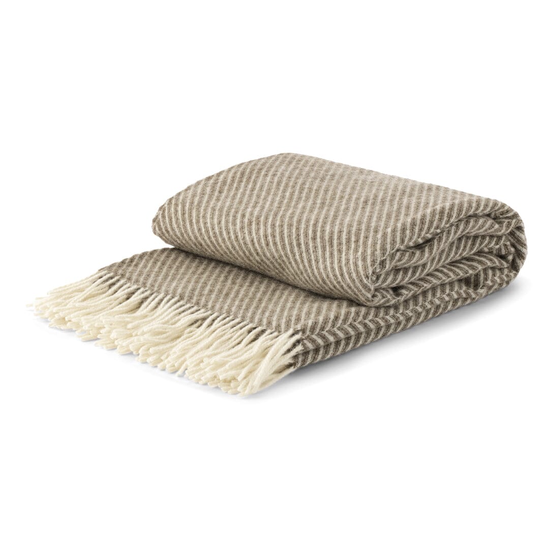 Læsø Ullpledd – Brun Diagonal - Suztain.no