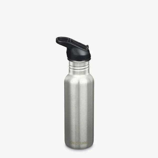 Klean Kanteen 532ml Classic Drikkedunk Sugerør - Brushed Stainless
