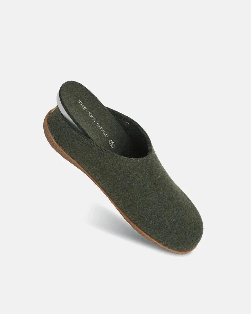 The Cozy Sheep Tøffel med gummisål – The Forrest Green