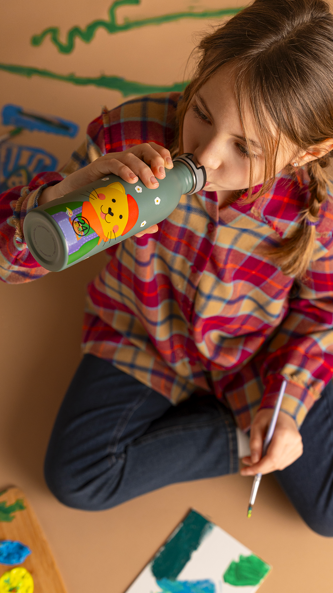 24Bottles Urban Drikkeflaske Barn 250 ml - Smart Cat 24Bottles