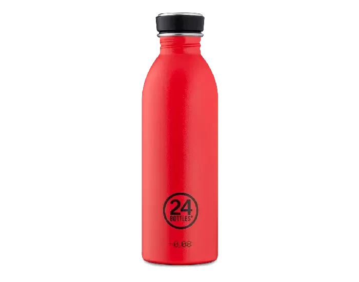 24Bottles Urban drikkeflaske 500 ml i rustfritt stål, Hot Red