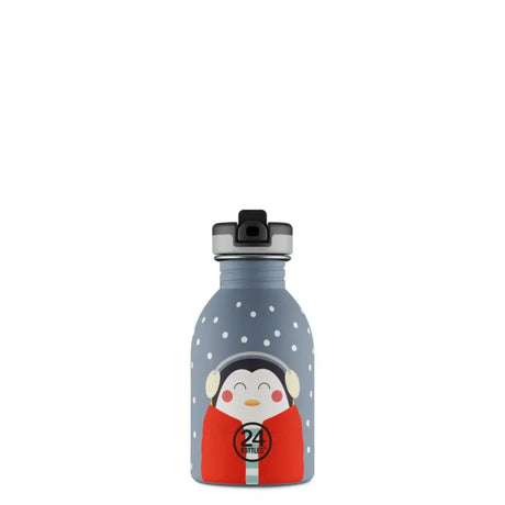 24Bottles Urban Drikkeflaske Barn 250 ml - Happy Penguin - Suztain.no