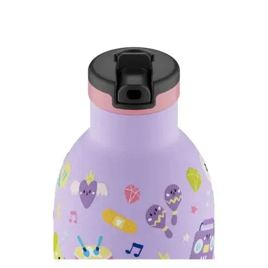 24 Bottles Clima Drikkedunk Sugerør Børn 330 ml - Music Friends