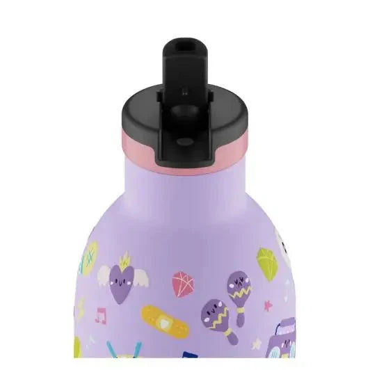 24 Bottles Clima Drikkedunk Sugerør Børn 330 ml - Music Friends