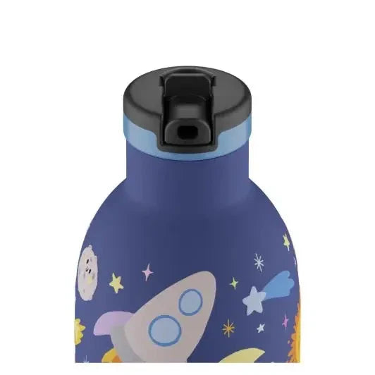 24 Bottles Clima Drikkedunk Sugerør Børn 330 ml - Space Friends