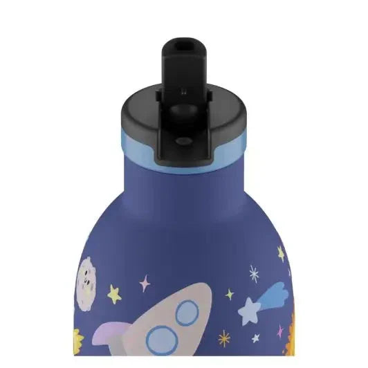 24 Bottles Clima Drikkedunk Sugerør Børn 330 ml - Space Friends
