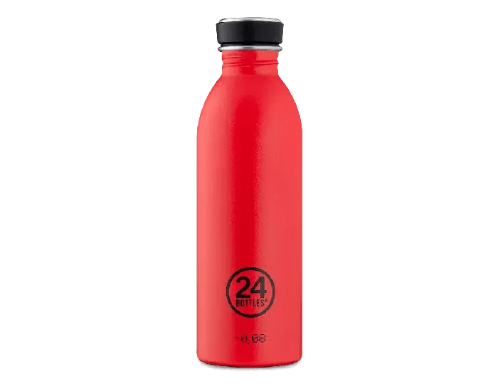 24Bottles Urban drikkeflaske 500 ml i rustfritt stål, Hot Red