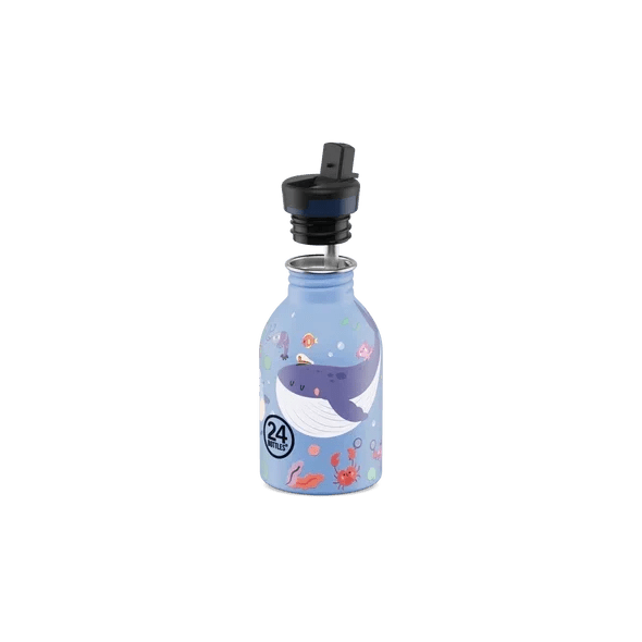 24Bottles Urban Drikkeflaske Barn 250 ml Ocean Friends i rustfritt stål, detaljbilde
