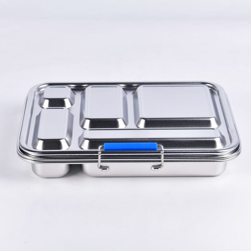 Suztain Matboks i Stål med 5 Rom - Blå Suztain