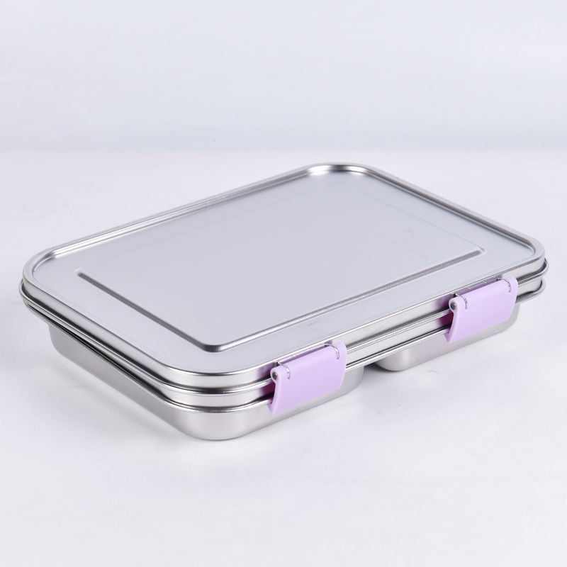 Suztain Matboks i Stål med 3 Rom - Lilla Suztain