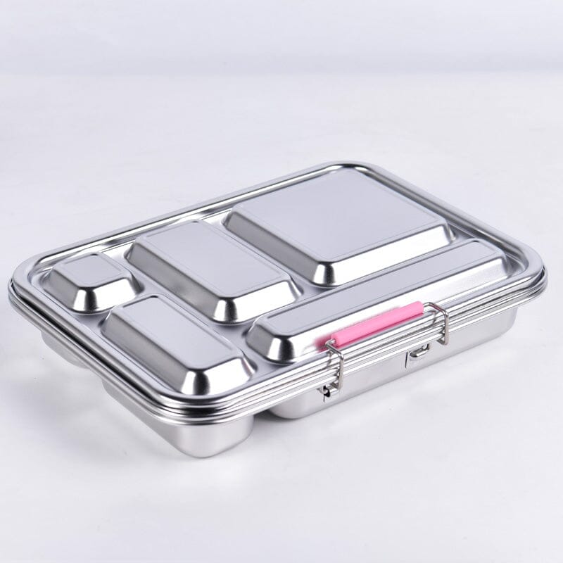 Suztain Matboks i Stål med 5 Rom - Rosa Suztain