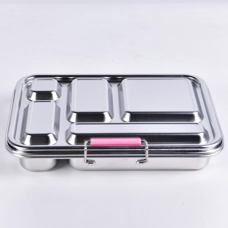 Suztain Matboks i Stål med 5 Rom - Rosa Suztain