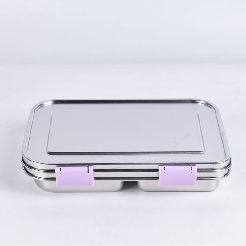 Suztain Matboks i Stål med 3 Rom - Lilla Suztain