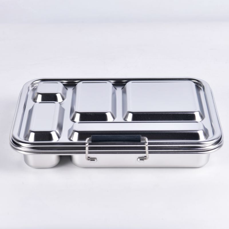 Suztain Matboks i Stål med 5 Rom - Hvit Suztain