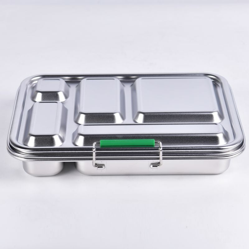 Suztain Matboks i Stål med 5 Rom - Grønn Suztain