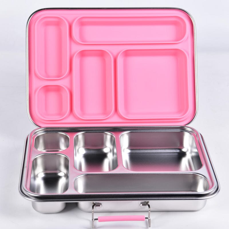 Suztain Matboks i Stål med 5 Rom - Rosa Suztain