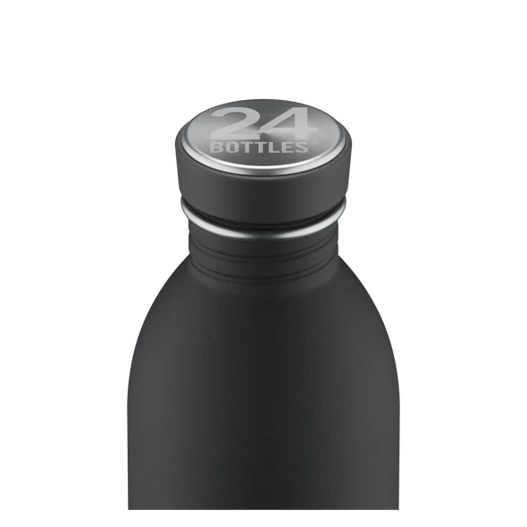 24 Bottles Urban Drikkedunk 500 ml - Stone Finish - Tuxedo Black - Suztain.no