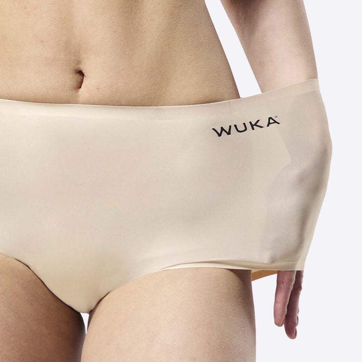 WUKA Stretch™ Boxer Short - Heavy Flow - Light Nude Wuka