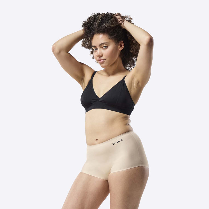 WUKA Stretch™ Boxer Short - Heavy Flow - Light Nude Wuka