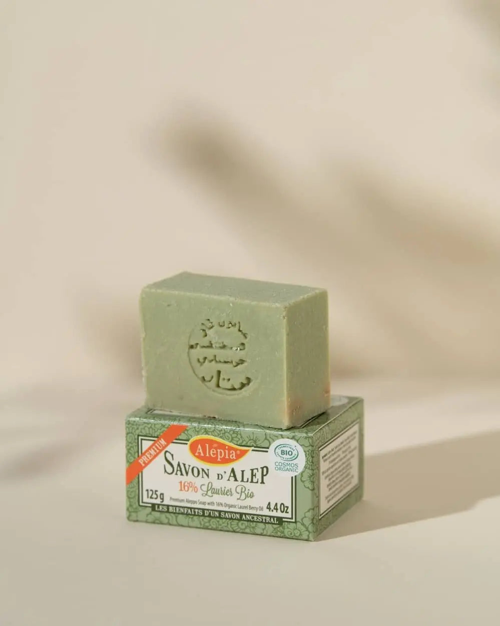 Alépia Premium - Aleppo Soap – 16% Laurbærolje – 125g - Suztain.no