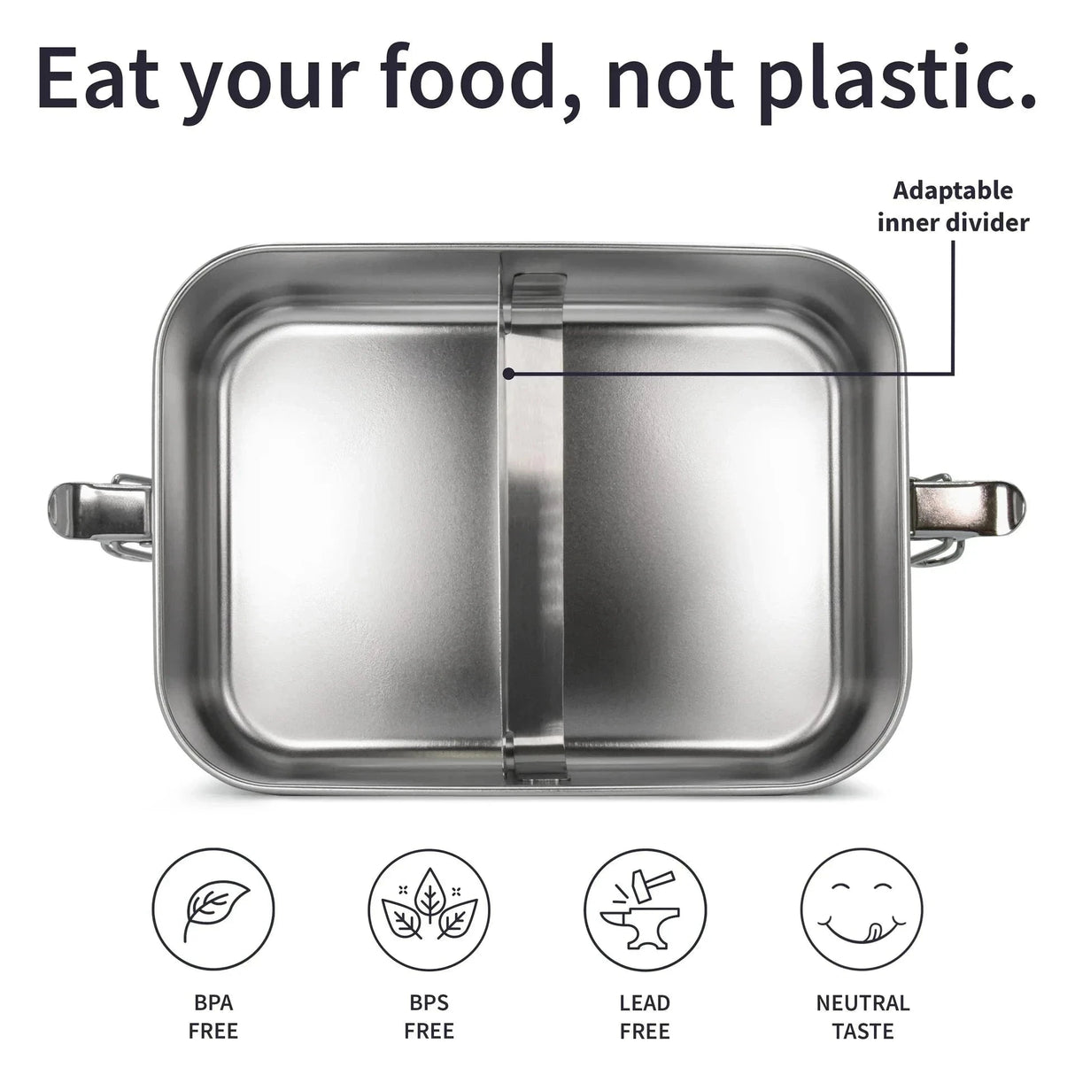 Bambaw Matboks Stål - 1400 ml Bambaw