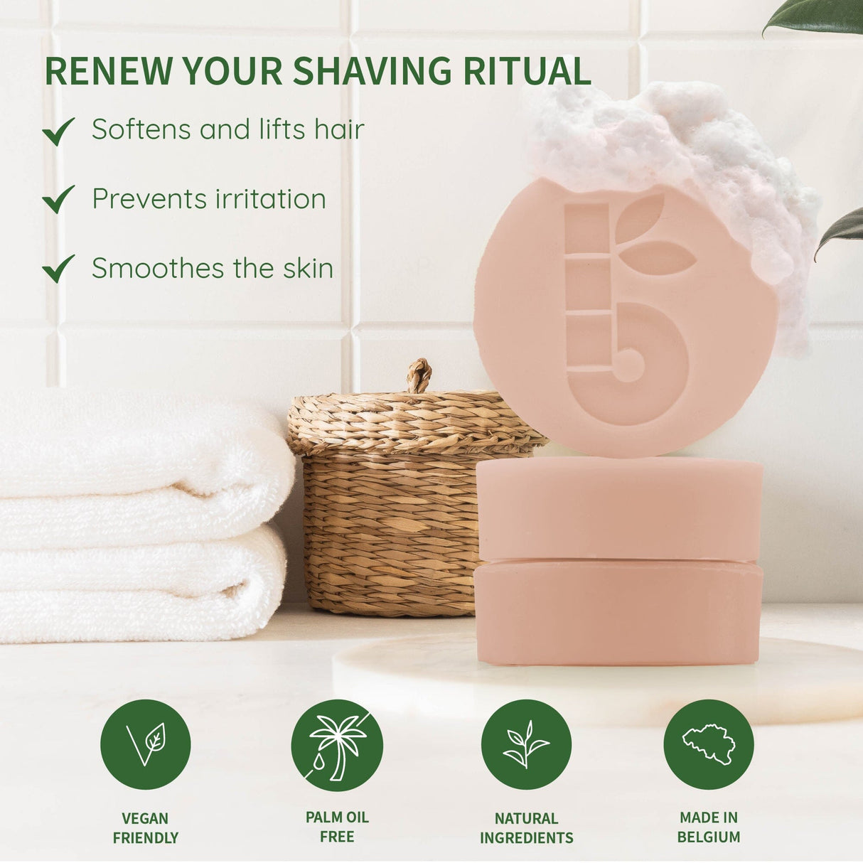 Bambaw Barbersæbe - Hindbær