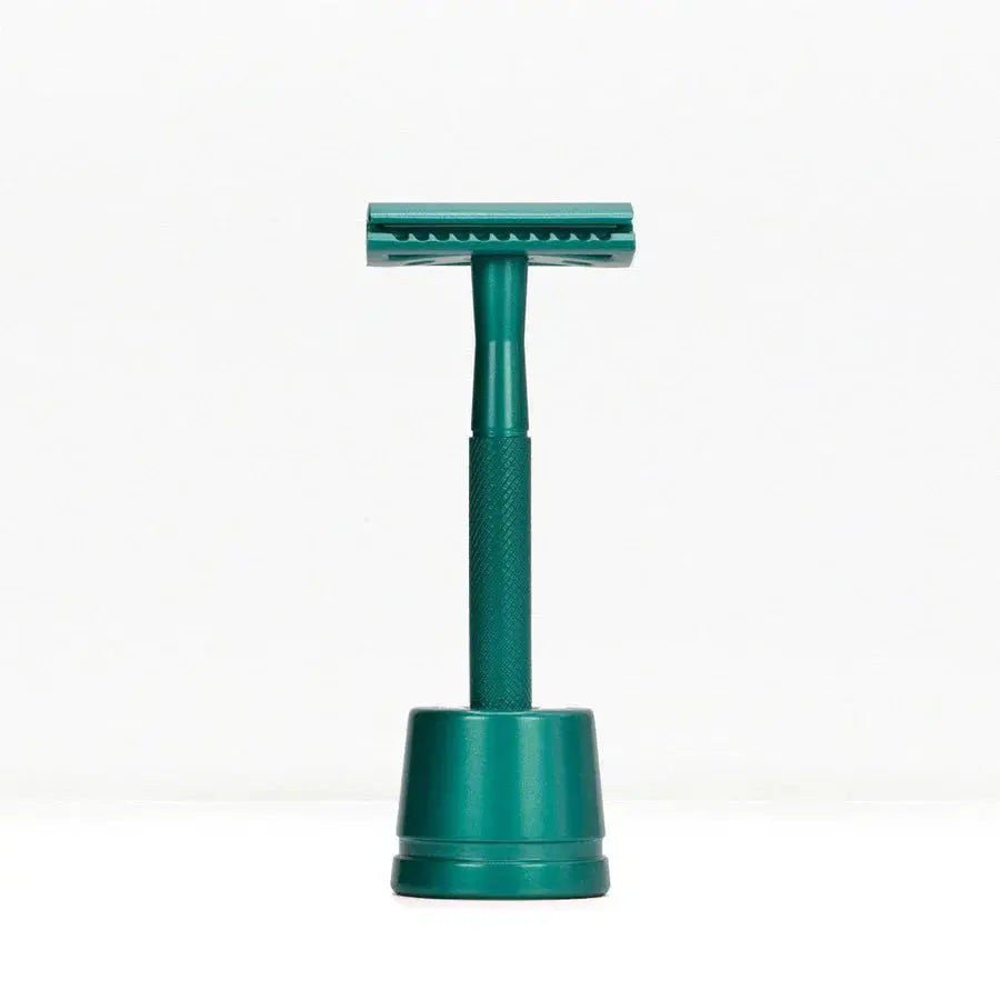 Bambaw Safety Razor med holder - Sea Green - Suztain.no