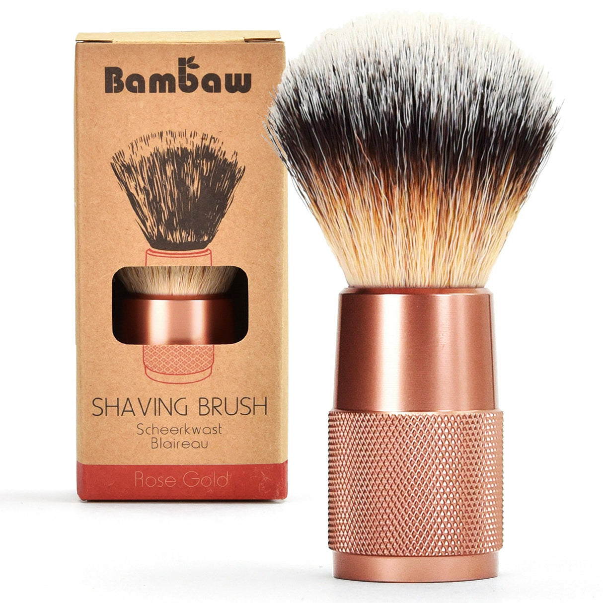 Bambaw Barberbørste - Rose Gold - Suztain.no
