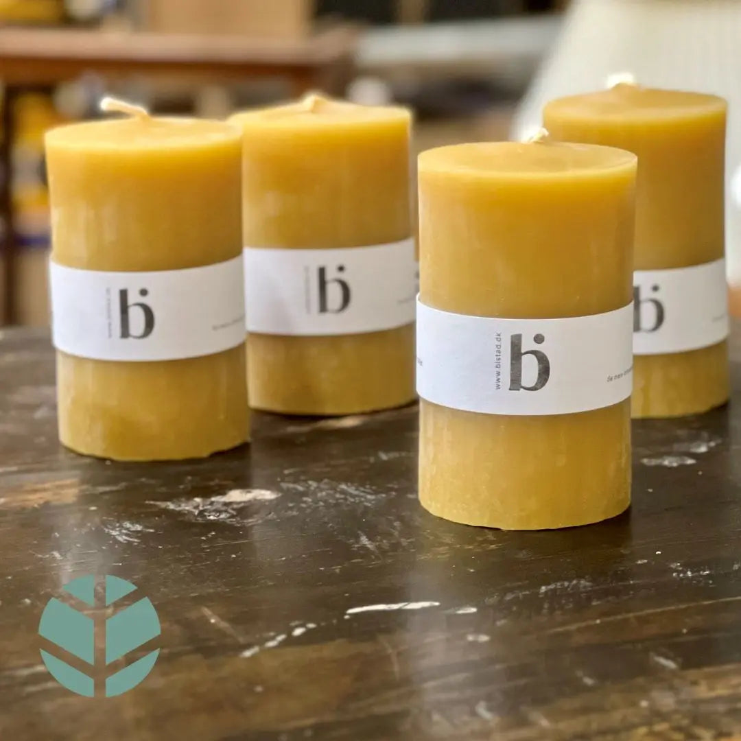 Bistad Kubelys av Bivoks – 100% Ren Naturlig Voks | 7,5 cm - Suztain.no