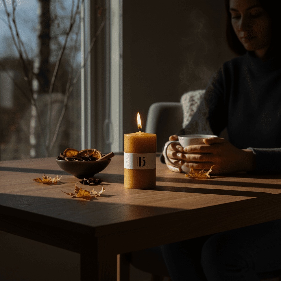 Bistad Kubbelys av 100% Bivoks - 7,5 cm Bistad