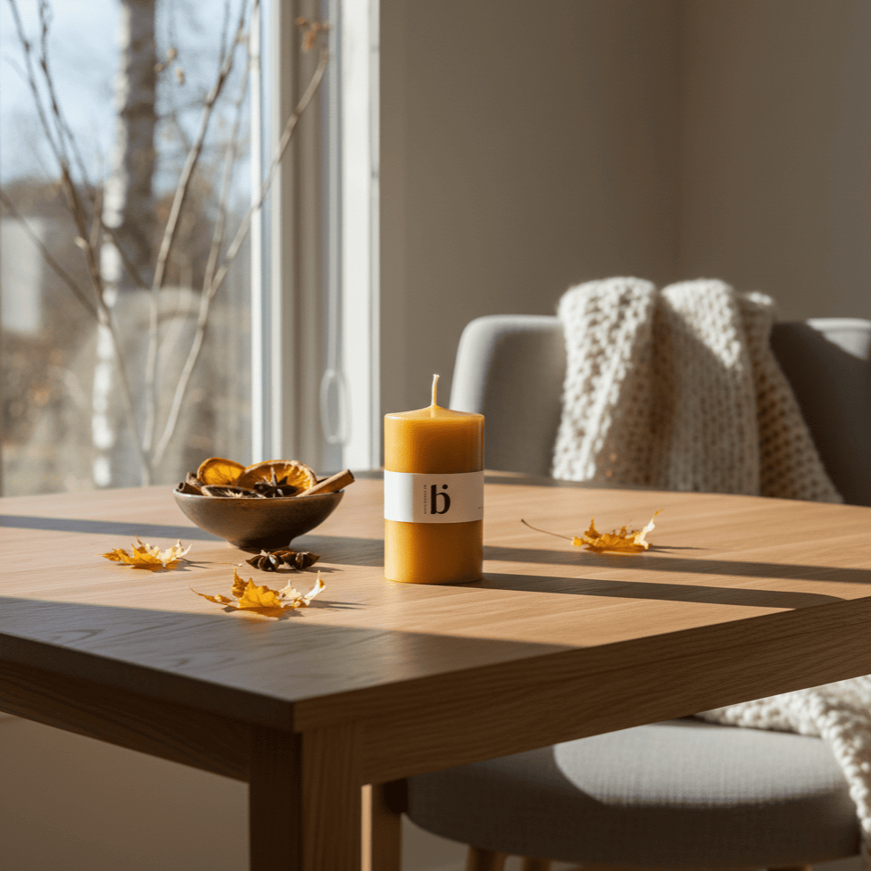 Bistad Kubbelys av 100% Bivoks - 7,5 cm Bistad