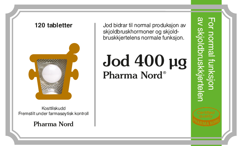 Pharma Nord Jod 400 µg - 120 tabletter