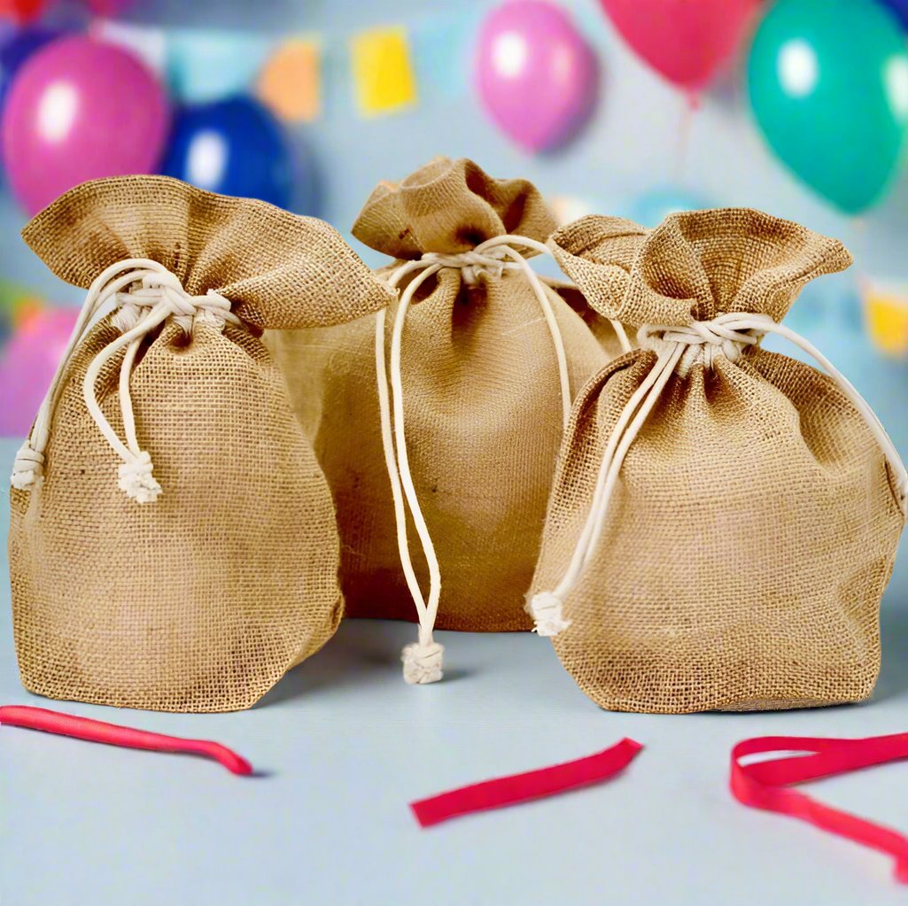 Suztain Jutepose med Snørelukking – 3L (20x20x8 cm) - Suztain.no