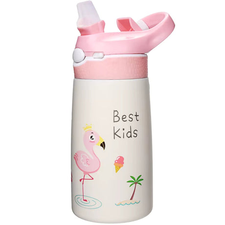 Drikkeflaske Barn med Sugerør 400 ml - Rosa