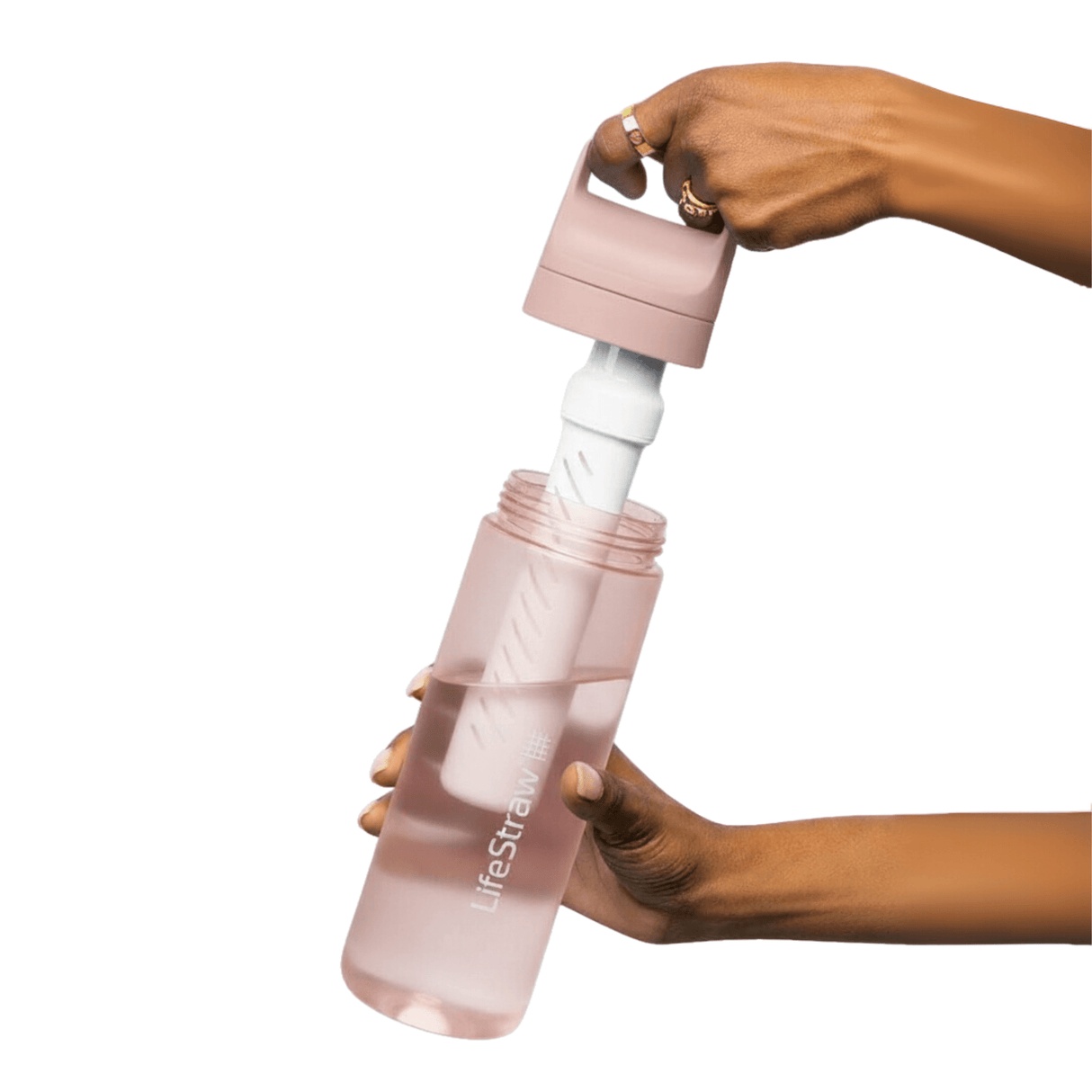 LifeStraw Go 2.0 Water Filter Drikkeflaske 650ml - Cherry Blossom Pink LifeStraw