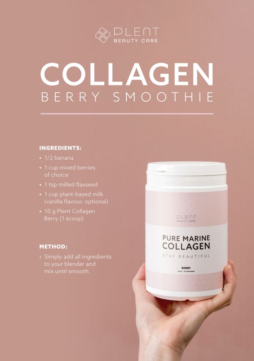 Plent Marine Collagen Bringebær - 300 g - Suztain.no