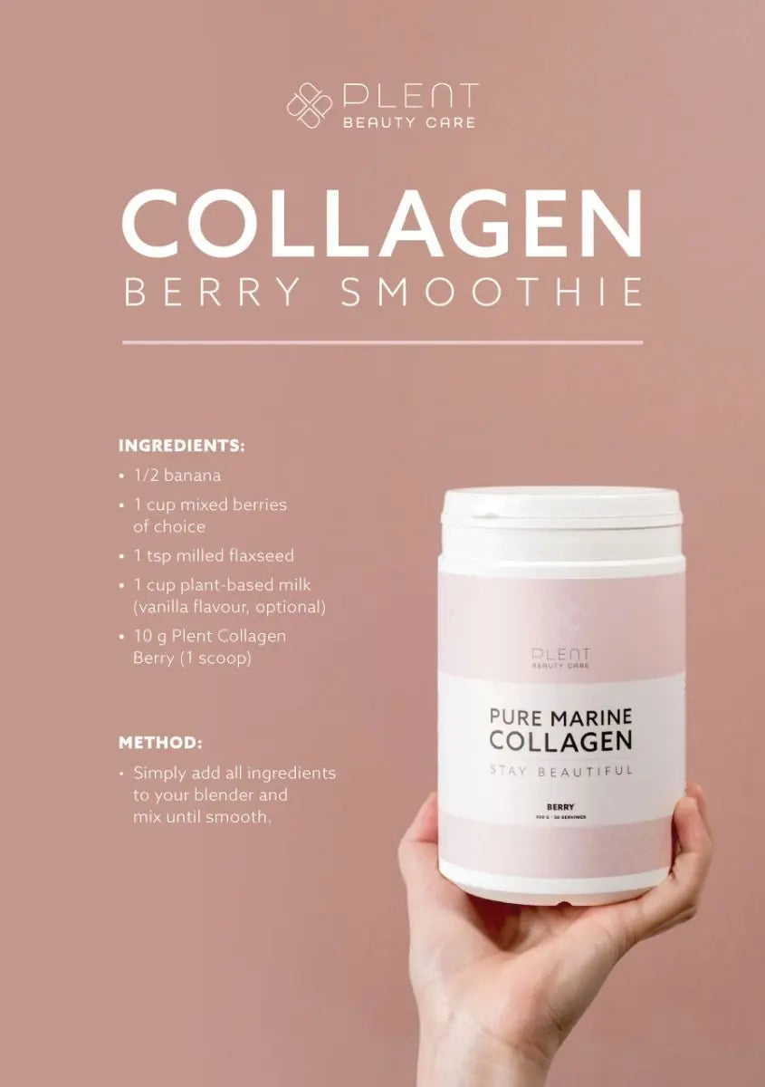 Plent Marine Collagen Bringebær - 300 g - Suztain.no