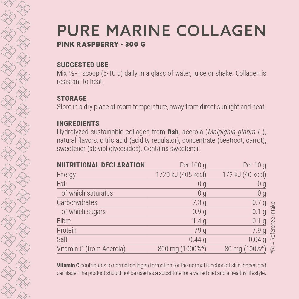 Plent Marine Collagen Bringebær - 300 g - Suztain.no