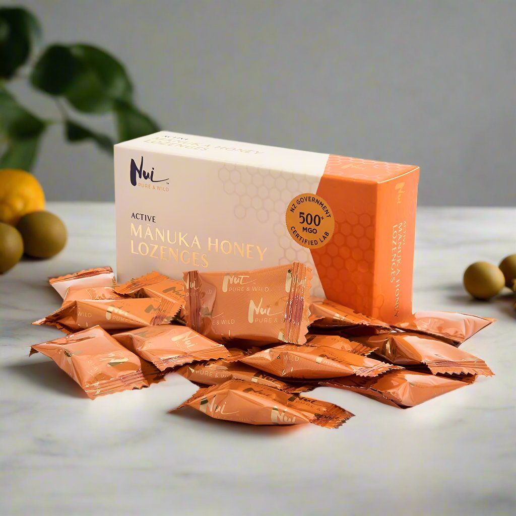 NUI Manuka Honning Sugetabletter MGO 500+ – 16 stk, Naturell - Suztain.no