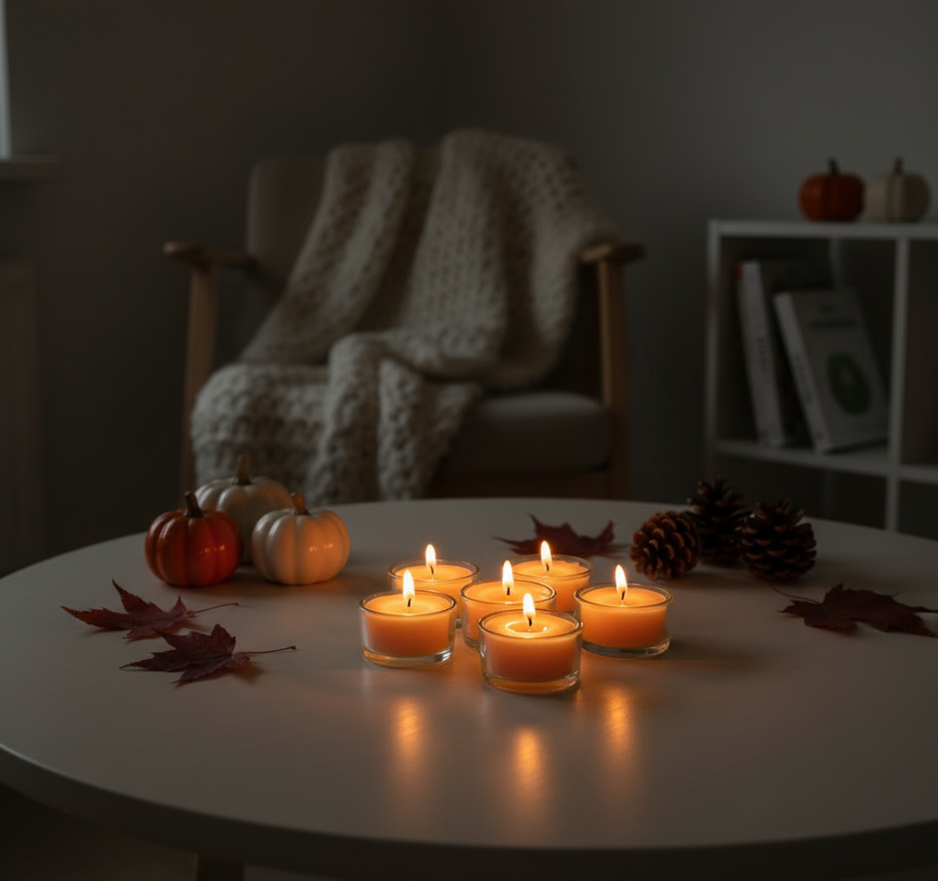 Bistad Telys Bivoks - Med Glassholder 19g - 8 stk Bistad