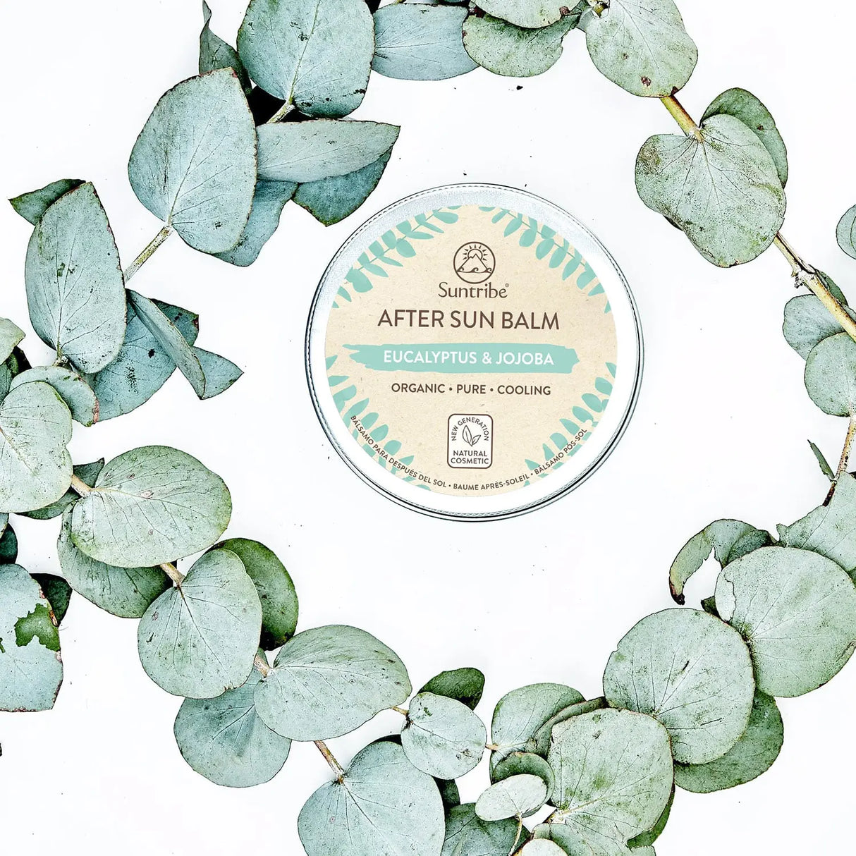 Suntribe All Natural Aftersun Balm Eucalyptus & Jojoba, 100 ml - Suztain.no