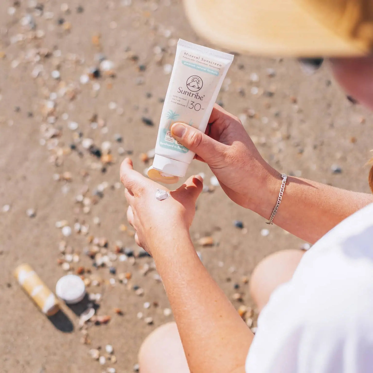 Suntribe All Natural Mineral Krop & Ansigt Solcreme SPF 30, 100 ml - Suztain.no