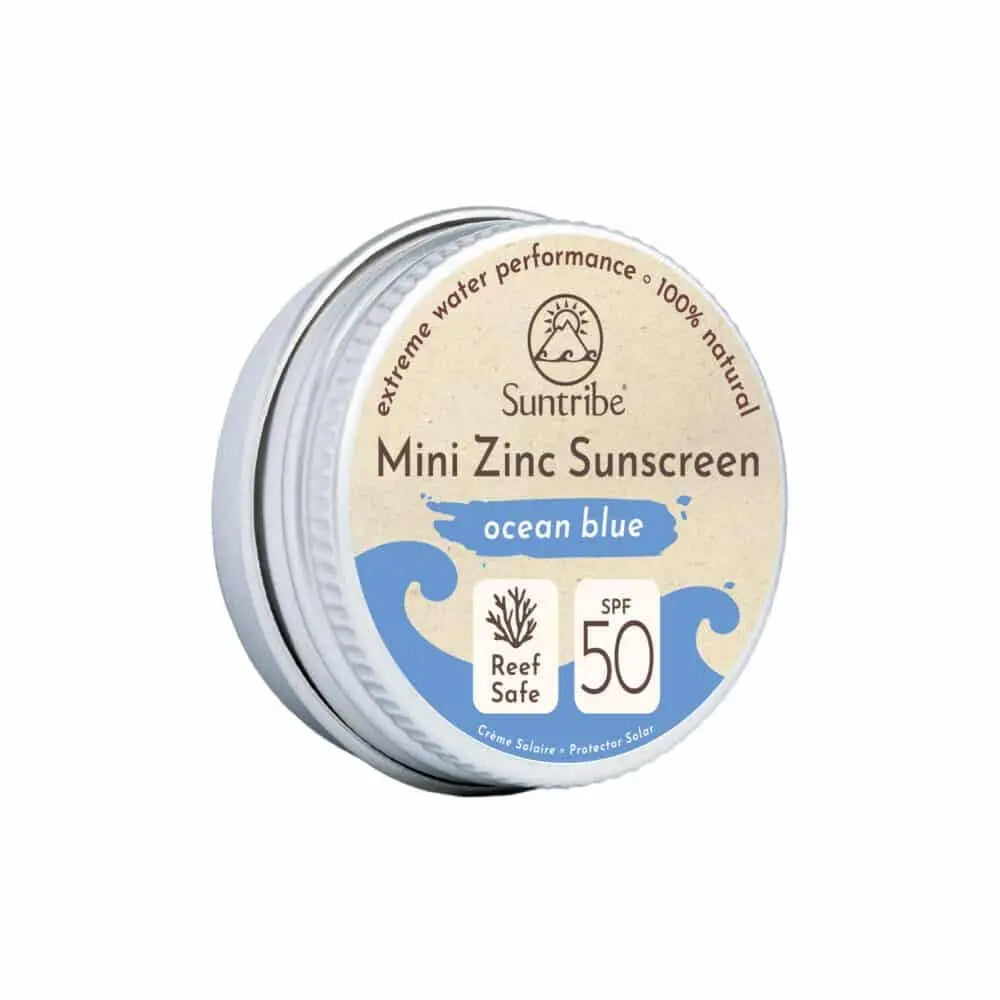 Suntribe Naturlig Ansigts & Sport Mini Solcreme SPF 50 - Ocean Blue - Suztain.no