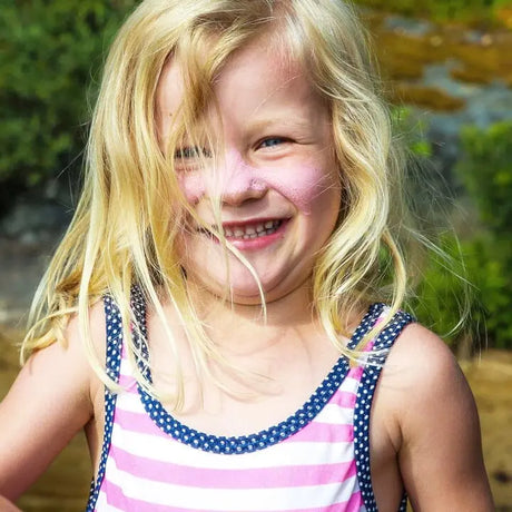 Suntribe Naturlig Ansigts & Sport Mini Solcreme SPF 50 - Pretty Pink - Suztain.no