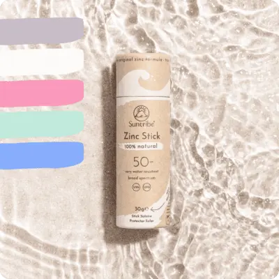 Suntribe Organic Mineral Zinc Sun Stick SPF 50 - White Suntribe Suztain.no