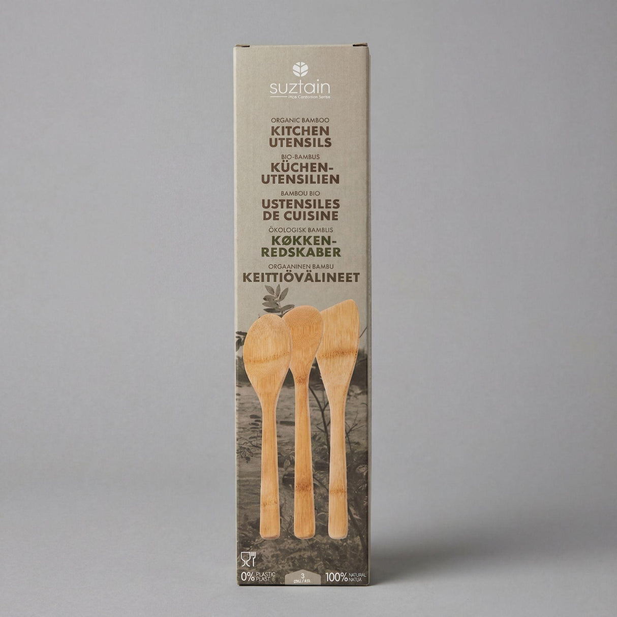 Suztain Kjøkkenutstyr i Økologisk Bambus – Sett med 3 deler