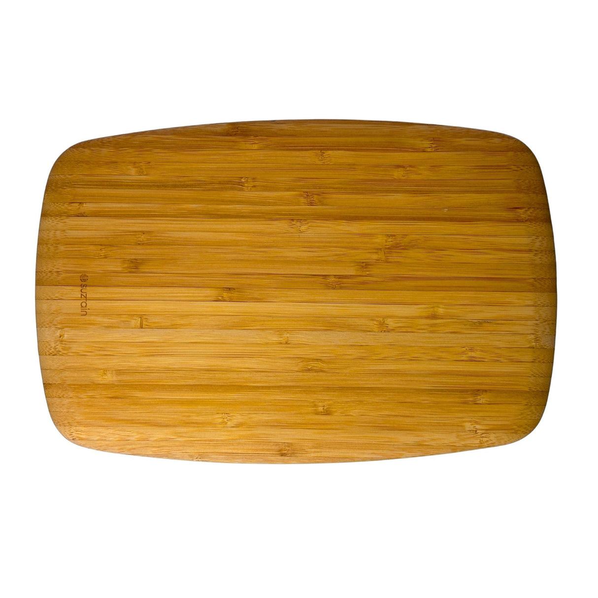 Produktinformasjon og emballasje til Suztain skjærebrett i bambus.