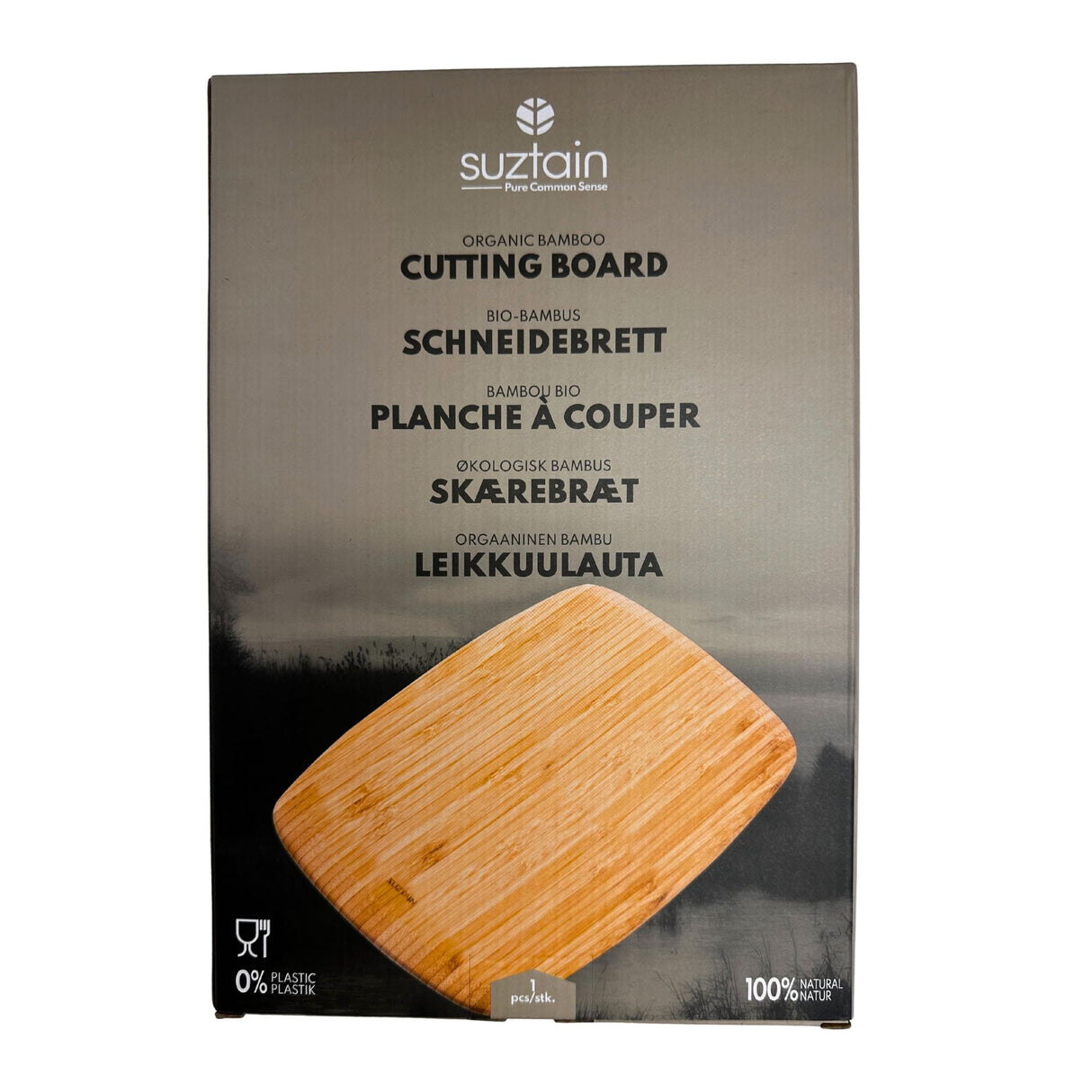 Suztain Skjærebrett med runde hjørner – Økologisk bambus Suztain