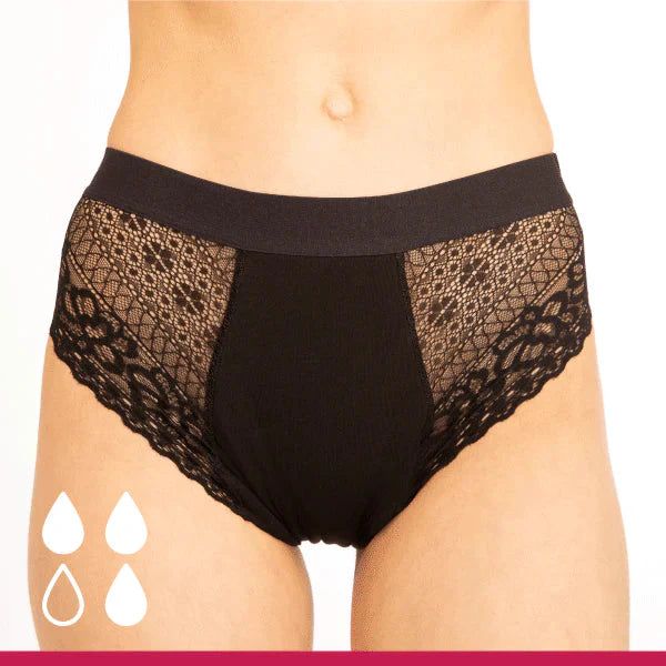 WUKA Ultimate™ Lace Hipster Brief – Medium Flow - Suztain.no