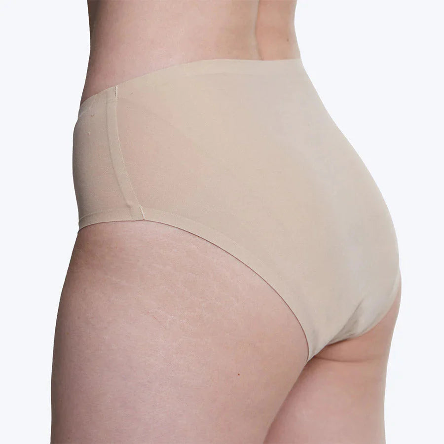 WUKA Stretch Seamless Midi Brief Heavy - Light Nude - Heavy Flow - Suztain.no